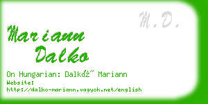 mariann dalko business card